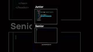 Junior vs Senior in Emmet Abbreviation Part 1 || SAVE FOR LATER  #html #css  #codinglife#shorts