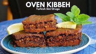 Crispy Oven Baked Kibbeh, Sini Orugu (Kibbeh Bil Sanieh)