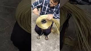 Bamboo weaving. Bamboo handicraft art by the artisan's hands. Top good videos #88