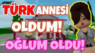 TÜRK  ANNESİ OLDUM!  OĞLUM OLDU!  ONU TROLLEDİM!!!  ROBLOX BROOKHAVEN RP 