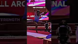 Simone scored higher and won  even with a fall! #gymnastics #vault #fall #stick #simonebiles