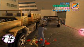 GTA Vice City Epic 6 Stars Wanted Level Shootout+ Tank Rampage + Escape