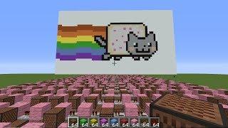 I made NYAN CAT using Minecraft Note Blocks