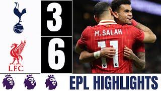 Tottenham 3 - 6 Liverpool | Salah and Diaz Doubles | All Goals & More