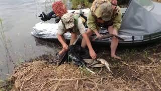 Fishermen with fish