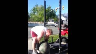 Strongman training with atlas stones