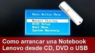 How to boot a Lenovo Notebook from CD, DVD or USB