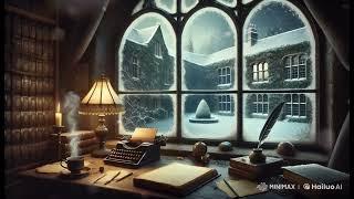 Echoes Beyond the Frosted Glass   One Hour Winter Dark Academia Music for Study, Reading, Working