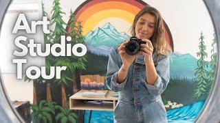 ART STUDIO TOUR - A peek inside my studio as a Professional Artist