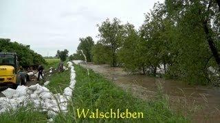 HOCHWASSER der GERA in WALSCHLEBEN bei Erfurt am 1. Juni 2013