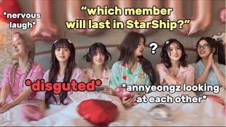 IVE members side eyeing StarShip staff for asking this tricky question (REI got disgusted)