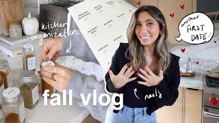 VLOG: kitchen organization, fall nails + another first date 