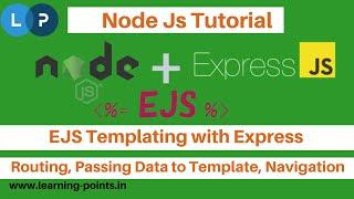 EJS Templating with Express | Routing, Passing Data to Template, Navigation | Node Js Tutorial