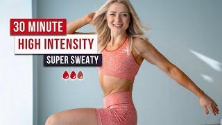 Day 19 - 30 MIN SUPER SWEATY HIIT WORKOUT - Full Body, No Equipment, *This is a tough one 