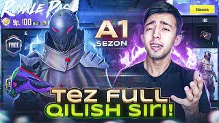 YANGI A1 RP TEZ 100 LVL QILISH SIRI PUBG MOBILE!!!