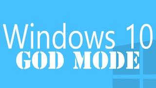 Enable GodMode on Windows 10 (Awesome hack)