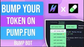 How to bump a pumpfun token using bump bot on Solana.