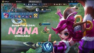 NANA PC GAMEPLAY !!! SAKITNYA EMBLEM MAGICAL - BUILD TOP GLOBAL NANA - MOBILE LEGENDS