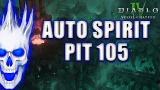 Auto Spirit Necro Pit 105 Clear | Diablo 4 Necromancer Season 6 Build #skulm #diablo4 #necromancer