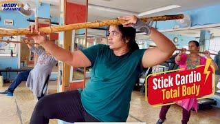 Total Body Stick Cardio Workout Full Body Fat Burn & Build Strength with Stick | Sri BodyGranite