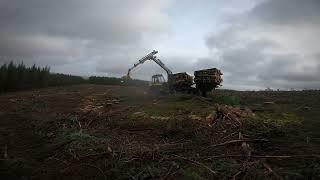 Valmet 931 8wd harvester and ponsse forwarder working in wales 󠁧󠁢󠁷󠁬󠁳󠁿