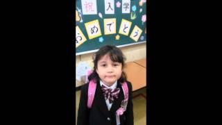 Yuina first day in school 7.4.2016
