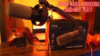 Fifine K688 Unboxing and mic test!