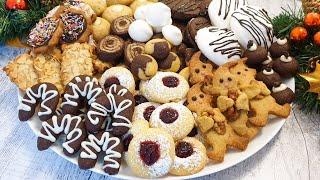 10 types of COOKIES from one dough! // German Christmas cookies // New Year 2021