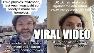 Homeless' UCLA lecturer Dr. Daniel McKeown claims leave was punishment for viral low-pay criticism