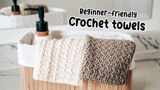 How to crochet simple Dish/Hand towels - Beginner-friendly tutorial | CJ Design by Danii's Ways