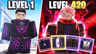 Going from NOOB to DEMON VESSEL SUKUNA in Jujutsu Infinite Roblox!