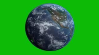 Green Screen Earth rotates Animation Planet Футаж Земля Планета вращается хромакей