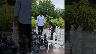 Me playing chess in Marina Crossroads, Maldives