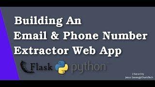 Building an Email Extractor Web App with Flask & Python (2019)