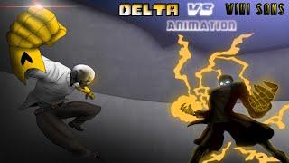 (Fan) Delta sans vs Wiki sans (Fan) /Fight animation. (Stick nodes)