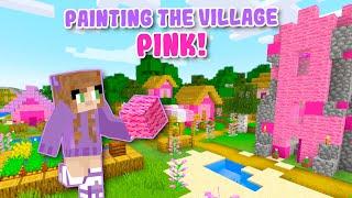 Creating A PINK MINECRAFT VILLAGE With iamSanna!