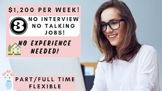 $1,200 PER WEEK! NO INTERVIEW & NO PHONE REMOTE WORK FROM HOME JOBS 2024 PART/FULL TIME