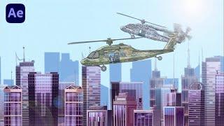 After Effects Cinematic Helicopter Animation  Easy Tutorial