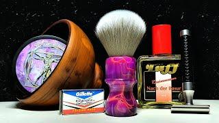 Бритьё. Новый формат! Т станок Mühle ROCCA, мыло Fenomeno, Yaqi 24mm, чаша ММ, Tüff Herb, Gillette