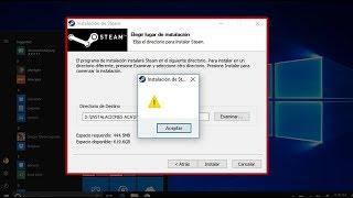 SOLUCIÓN: Error al instalar Steam  (Destination folder must be empty)