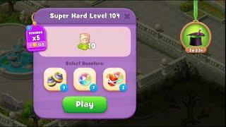 Gardenscapes Level 104 Walkthrough "No Boosters Used"