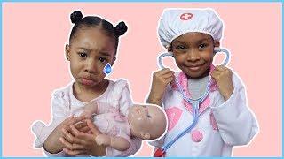 Sefari Takes Her Sick Baby To The Doctors‍️| Kids Videos