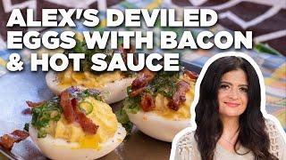 Alex Guarnaschelli's Deviled Eggs with Bacon and Hot Sauce | Food Network