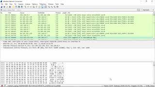 Analyzing the live capture using Wireshark