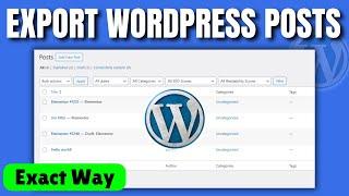 How To Export Wordpress Posts With Images 2024