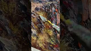 Palette knife trick || palette knife painting techniques! Detailing work #art #shorts #painting