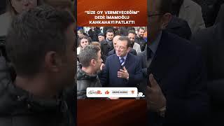 İstanbullu seçmen "Size ilk turda oy vermeyeceğim" dedi: İmamoğlu kahkaha attı #shorts