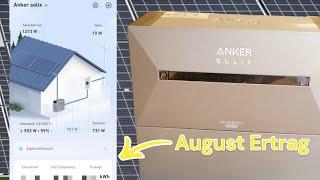 August Ertrag und Kostensenkung durch Anker Solix Solarbank 2 E1600 Pro + Gutscheincode