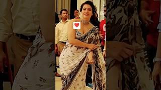 Kajol ️ Dazzles in Elegant Black and White Saree at Jio Studio #ytshorts
