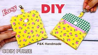 EASY DIY CUTE COIN PURSE SEWING TUTORIAL | CARD HOLDER & COIN PURSE MAKING IDEAS AT HOME |